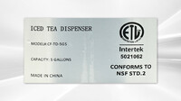 NSF 6G Stainless Steel Ice Tea Dispenser CF-TD-5GS