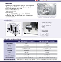 NSF Food Processor Vegetable Cutter 9 Liters HR-9