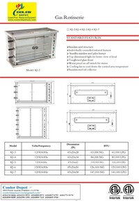 NSF 15 Chicken Rotisserie Machine Oven KJ-3