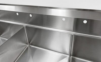 NSF 77 ins Stainless Steel Three Compartment Sink HN-C3T242412