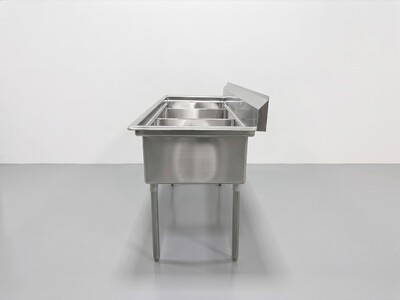 NSF 77 ins Stainless Steel Three Compartment Sink HN-C3T242412