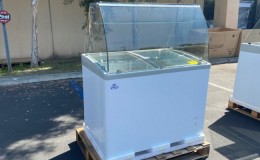 NSF 40 inch Gelato Ice Cream pan Freezer SD351S with glass