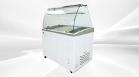 NSF 40 inch Gelato Ice Cream pan Freezer SD351S with glass