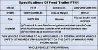 77 in Food Vending Trailer Mobile Concession Both windows FT41