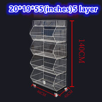 5 layer Grid Shelf Shelves Retail Display 36*19*55