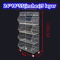 5 layer Grid Shelf Shelves Retail Display 36*19*55