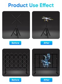Naked eye 3D 1×3 cylindrical cabinet holographic projector