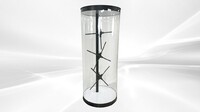 Naked eye 3D 1×3 cylindrical cabinet holographic projector