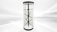 Naked eye 3D 1×3 cylindrical cabinet holographic projector
