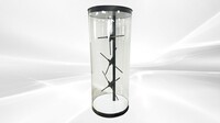 Naked eye 3D 1×3 cylindrical cabinet holographic projector