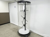 Naked eye 3D 1×3 cylindrical cabinet holographic projector