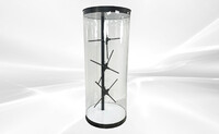 Naked eye 3D 1×3 cylindrical cabinet holographic projector