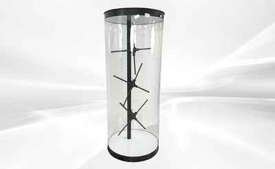 Naked eye 3D 1×3 cylindrical cabinet holographic projector