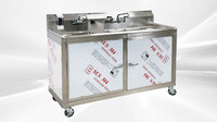 64 ins Portable Food Truck Station 4 compartment sink PO60-4