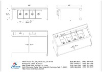 64 ins Portable Food Truck Station 4 compartment sink PO60-4