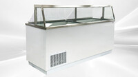NSF 88 inches White Deluxe Ice Cream Dipping Cabinet DPC88HC