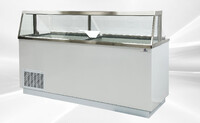 NSF 88 inches White Deluxe Ice Cream Dipping Cabinet DPC88HC