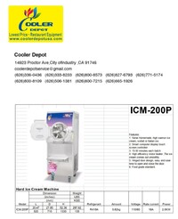 NSF Batch freezer Gelato Machines ICM-200P