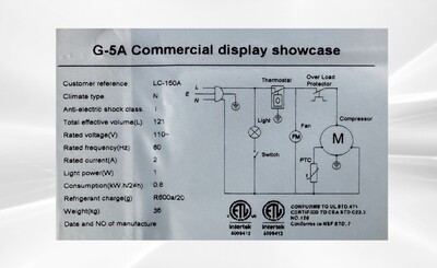 NSF Merchandising Merchandiser 47 inch high glass door LC-150A