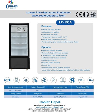 NSF Merchandising Merchandiser 47 inch high glass door LC-150A