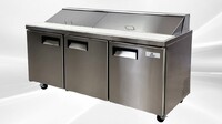72 inches top two door Sandwich Prep Table NSF SCL3-E-HC