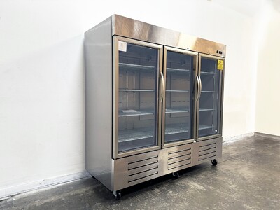 3 GlassDoor Stainless Steel Commercial Refrigerator NSF CD-84RG