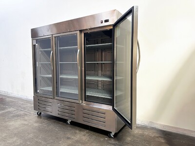 3 GlassDoor Stainless Steel Commercial Refrigerator NSF CD-84RG