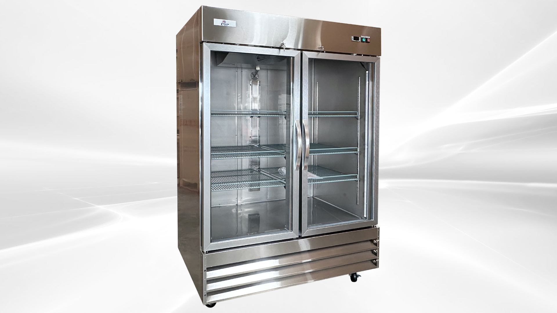 NSF 2Glass Door Stainless Steel Commercial Freezer CFD-2FFGSS