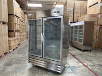 NSF 2Glass Door Stainless Steel Commercial Freezer CFD-2FFGSS