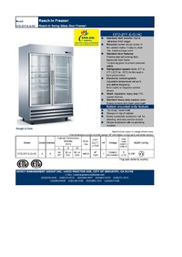 NSF 2Glass Door Stainless Steel Commercial Freezer CFD-2FFGSS