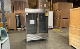 Clearance 2Glass Door Stainless Steel  Refrigerator NSF 04084