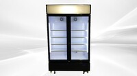 NSF 47 inches Two Glass Door Refrigerator SC-730