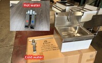 NSF Hand Sink with Knee Operated Valve HS-17PS Hot water
