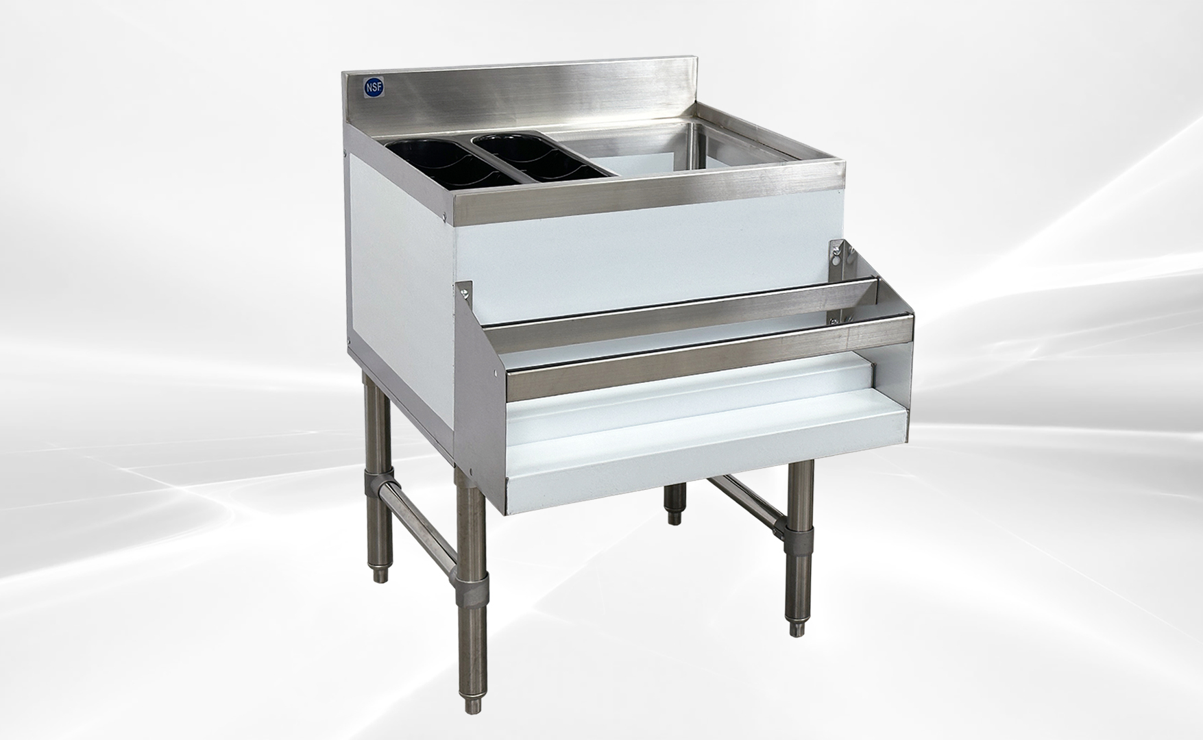 29 x 24 ins Underbar Ice Bin 2 Bottle Holders CS-ICB-24