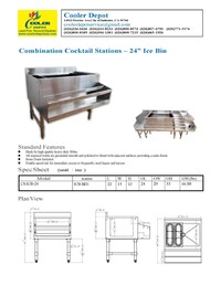 29 x 24 ins Underbar Ice Bin 2 Bottle Holders CS-ICB-24