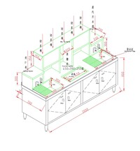 NSF 79 in Bar Bubble Tea WorkStation Hot Cold Water HT-M-2000