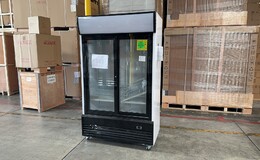 Clearance 48 ins Drink two slide glass door refrigerator 03273