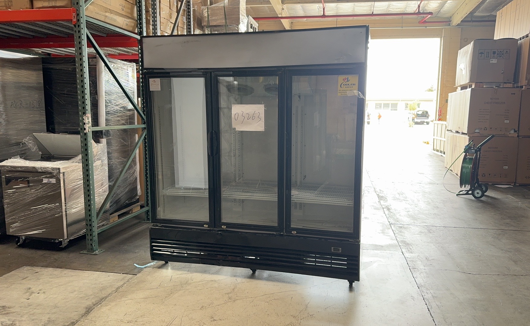 Clearance Beverage 3 Glass Door Merchandiser 74 in NSF 03263
