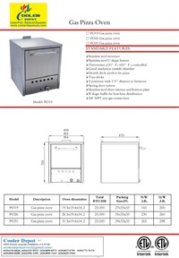 LP NG Pizza Deck Oven Commercial Cake Bread NSF 36ins PO31