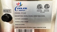 Double Deck Countertop Pizza Oven Two Chambers NSF FP-11AE