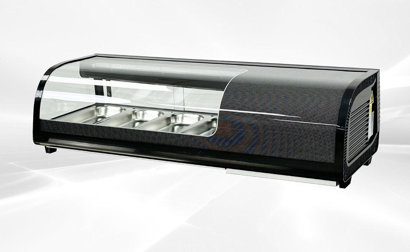 Black Refrigerated Display Case sushi refrigerator NSF RTS42B