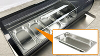 Black Refrigerated Display Case sushi refrigerator NSF RTS42B