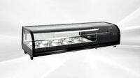 Black Curved Glass Refrigerated Sushi Display Case RTS52B