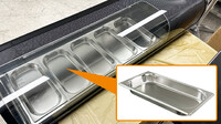 Black Curved Glass Refrigerated Sushi Display Case RTS52B