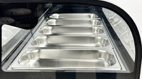 Black Curved Glass Refrigerated Sushi Display Case RTS52B