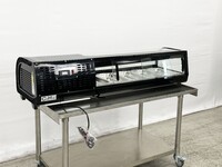 Black Curved Glass Refrigerated Sushi Display Case RTS52B