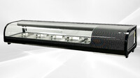 Black Sushi Display Case Curved Glass Refrigerated CS-132