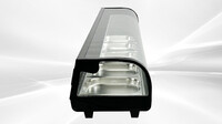 Black Sushi Display Case Curved Glass Refrigerated CS-132