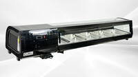 Black Sushi Display Case Curved Glass Refrigerated CS-132