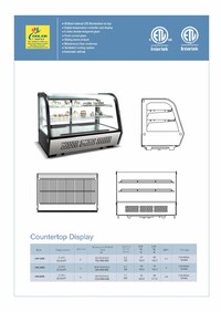 28 ins Refrigerated Countertop Bakery Display Case NSF CW-120R